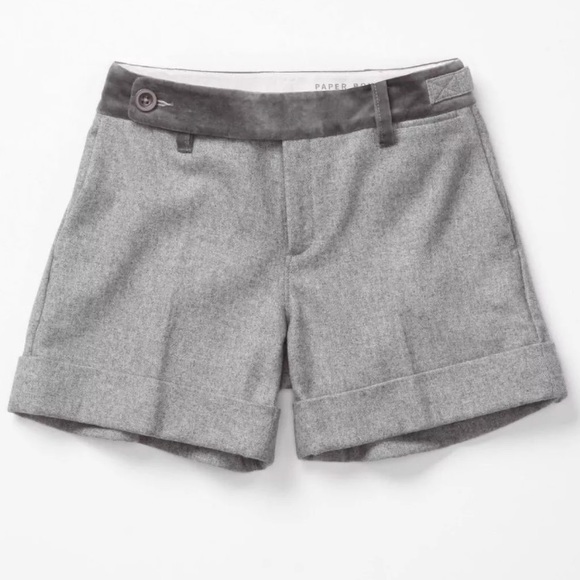 Anthropologie Pants - {Paper Boy Anthro} Gray Wool Velvet Dress Shorts